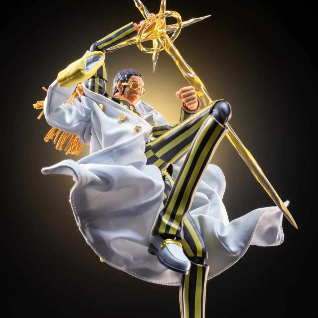 ONE PIECE SHF Anime NEW Handmade Borsalino Admiral's cloak Built In Iron Wire Is Suitable for 1/12 Toys