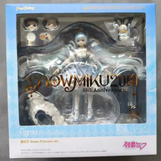 In Stock Original Figma VOCALOID  Miku Rabbit Yukine Princess Snow Miku Action  Figures Toys Gifts