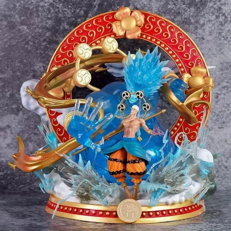 30cm One Piece Anime Figurethor Enel Gk Figurine Oversized Manga Statue Action Model Toys Figure Collectible Ornaments Kid Gifts