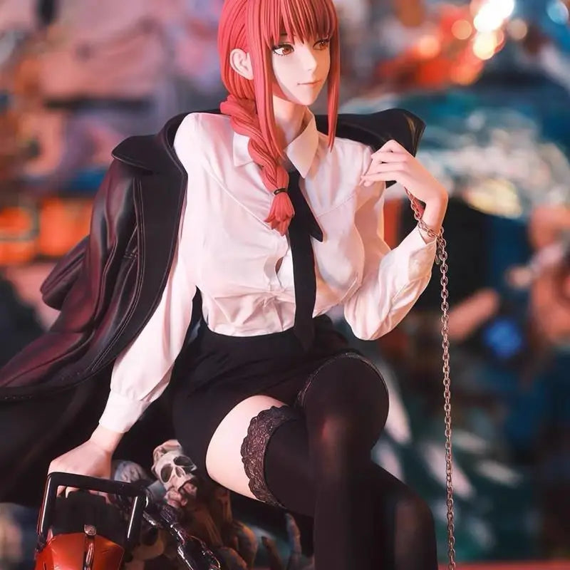 【In Stock】HHS Chainsaw Man 48cm Makima Limited Style Gk Figure Makima Action Figures Pvc Statue Desktop Ornamen Collection Model