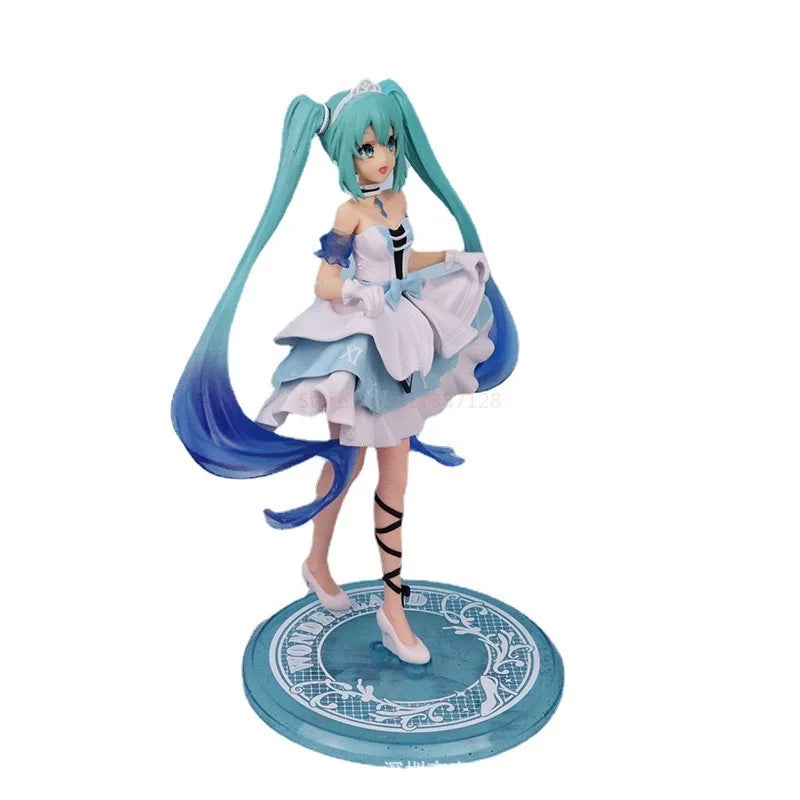 2023 New Anime Hatsune Miku Virtual Singer Manga Figurines Cinderella Hatsune Miku Pvc Action Figure Kawaii Model New Year Gift