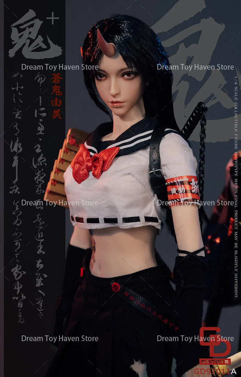 GDTOYS GD97011 1/6 Scale Female Soldier Ghost Hime Mobile Eye Head Carving Warrior 12Inch Action Figure Model Collectible Dolls