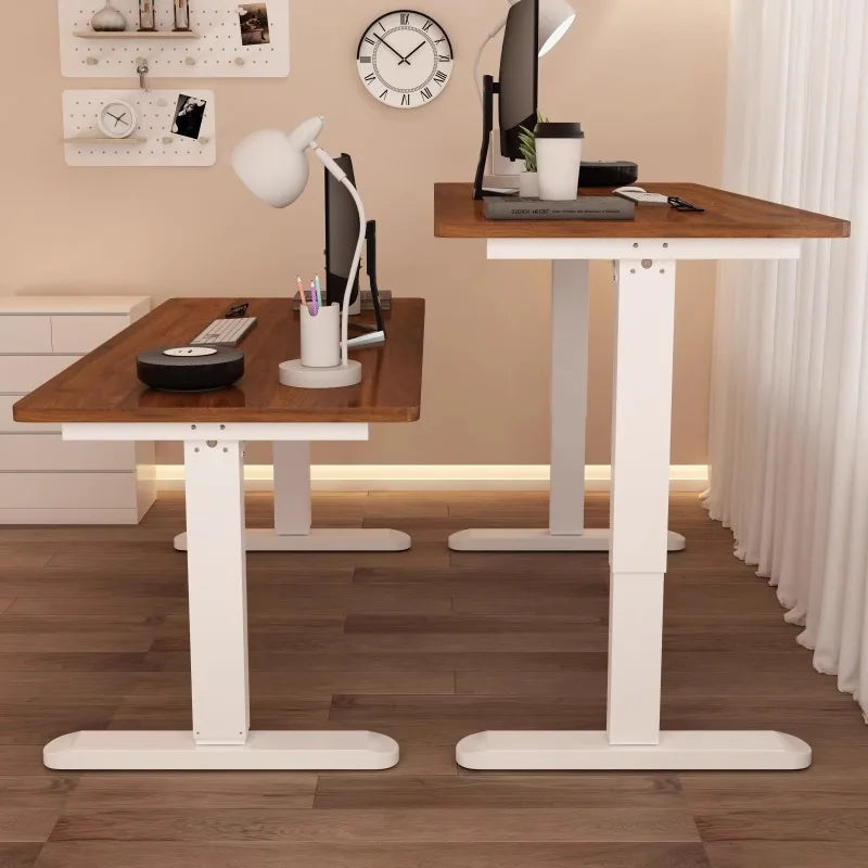 Solid Wood Electric Lifting Table, Intelligent Computer Table, Home Study Desk, Office Desk, Gaming Table, Bedroom Workbench