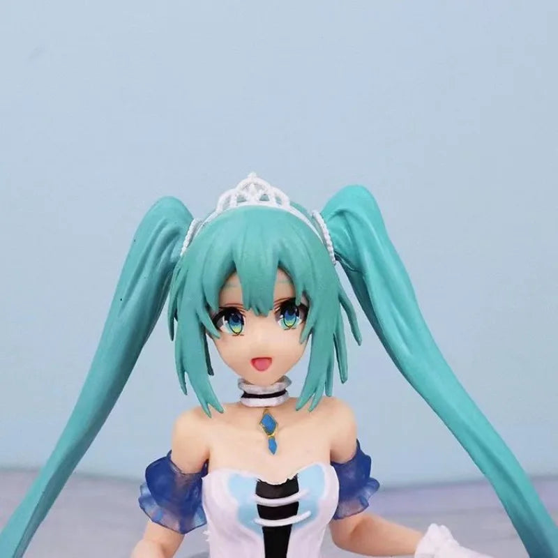 Bandai Anime Figure Cinderella HATSUNE MIKU Doll Action Fairy Tale Fairyland Desktop Ornaments Model Decoration Gifts Animation