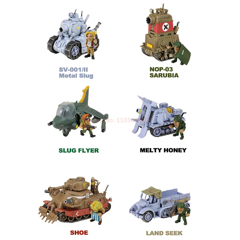 New Era Models Metal Slug X Series - Mini Scale Military Set Tank, Aircraft, Truck & Pow Figures Collection