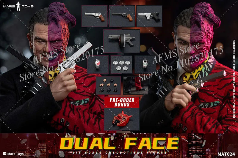 Mars Toys MAT024 1/6 Scale Collectible Figure Harvey Dual Face Classic Comic Super Villain Full Set 12Inch Men Soldier Model