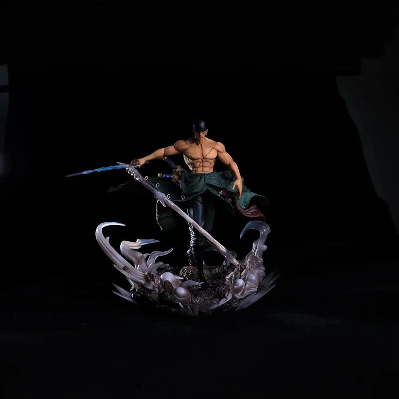 One Piece Gk Anime Battle Roronoa Zoro Stehende Haltung Statue Modell Spielzeugpuppe PVC-Sammlung Schreibtischdekoration Geschenk