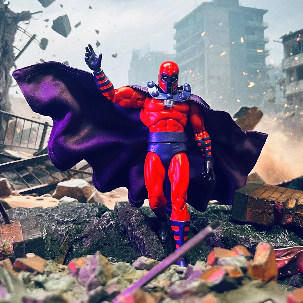 【Only Cloak】mafex 1/12 Scale Comic Version Magneto Purple/Red Cloth Cloak Cape Shawl Model for 6 inch Action FIgure Toys