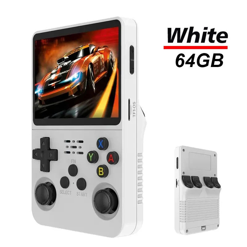 R36S Ръчна игрова конзола 3.5-инчов IPS екран 128G Класически ретро игрови конзоли Arkos System Преносим джобен видеоигрови плейър