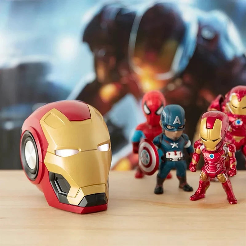 Anime Figure Bluetooth Speaker Iron Man Portable Cool Wireless Audio Bluetooth Speaker Boys Desktop Ornament Toys Birthday Gift
