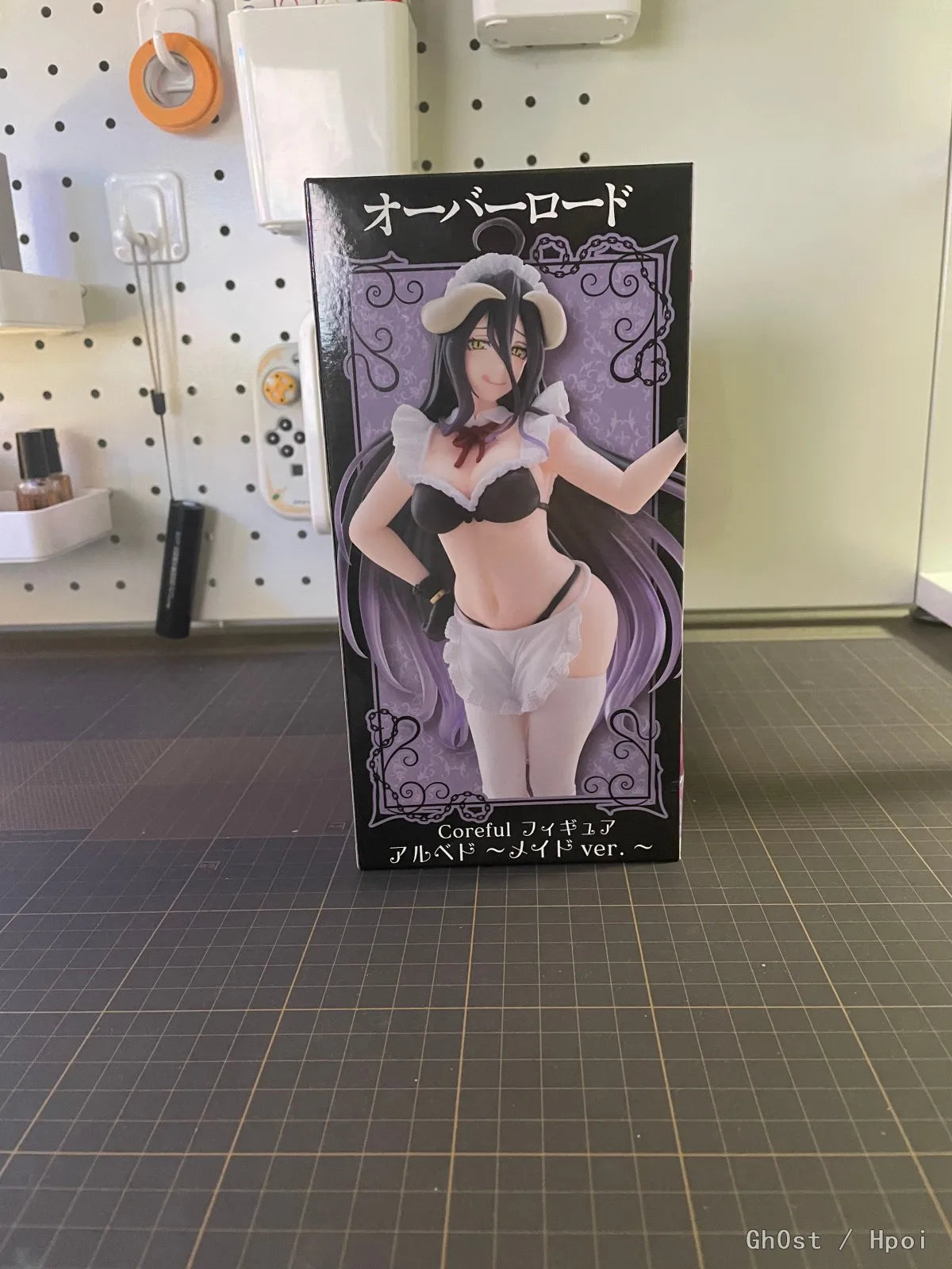Original 18cm Overlord Purple, White And Black Maid Version Style Costume Anime Figure Model Modle Figuirne In Stock