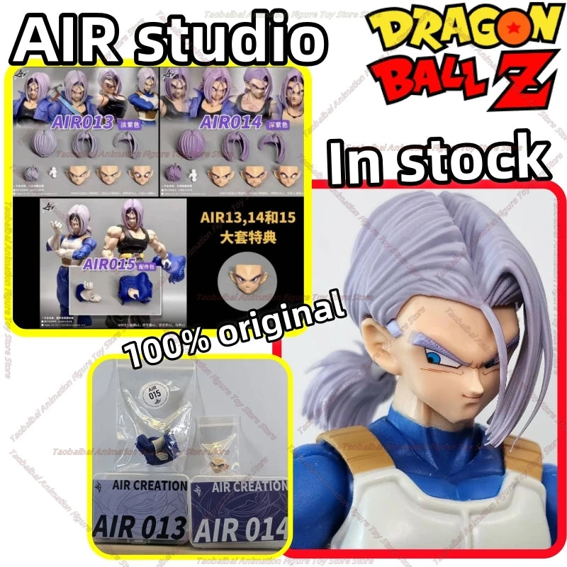 In Stock! AIR Studio Dragon Ball SHF Trunks Accessory Pack Air013 014 015 Braided Head Sculpture Grappling Gloves and Vest