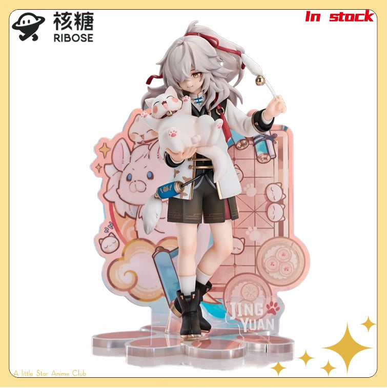 In Stock Original RIBOSE RISE UP Series Honkai: Star Rail Jing Yuan Tiny Cat Series Figure Collection Model