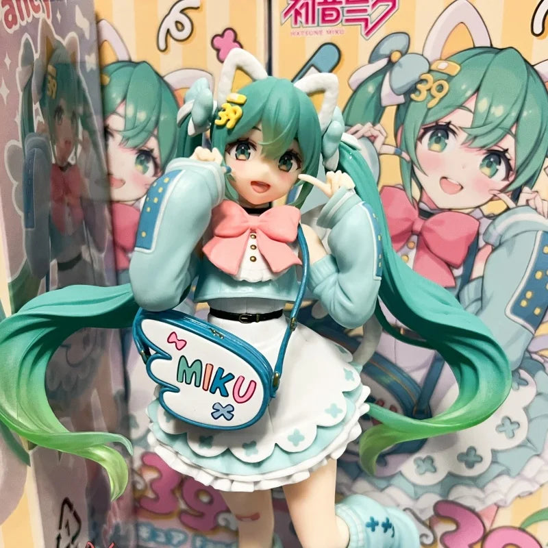 Original Taito Fashion Piapro Vocaloid Hatsune Miku Fancy Ver. Pvc Anime Figures Action Figure Collectible Model Kt Children Toy