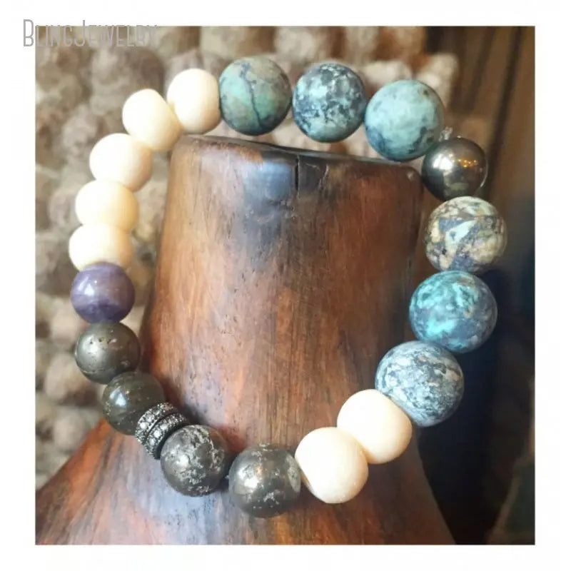 10pcs Beach Vibe Multi Gemstone Yoga Stretch Stacking Chip Bead Bracelet Women Bohemian Accessory Statement Chakra Jewelry