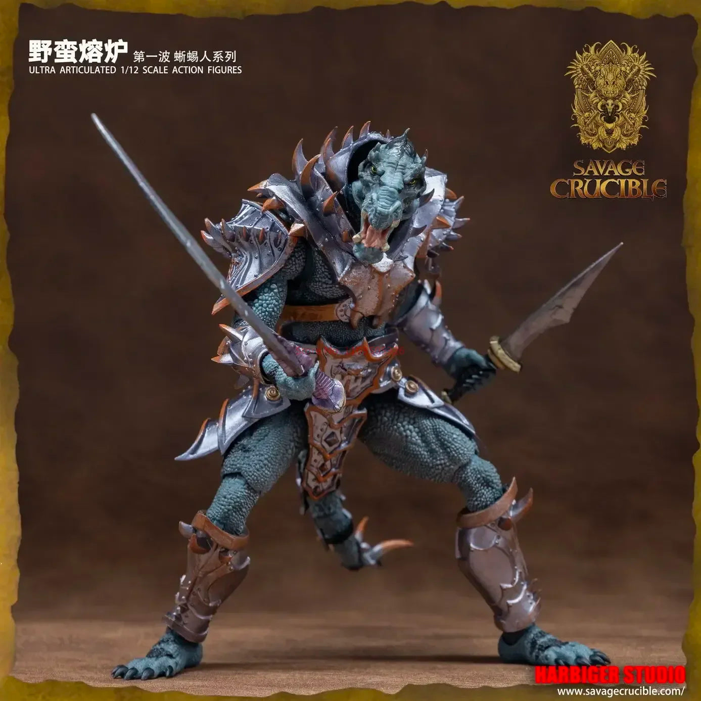 1/12 Anime Savage Crucible Figures Lizard Man Series Action Figure Pvc Models Statue Collection Toys Boy's Doll Ornament Gifts