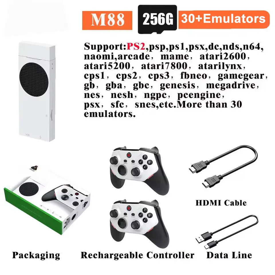 1T Version for switch ps3 3ds Retro Game Console M88 Pro Ultra Wireless Stick 4k 20000 Game 128G Portable for ps2  60+simulators