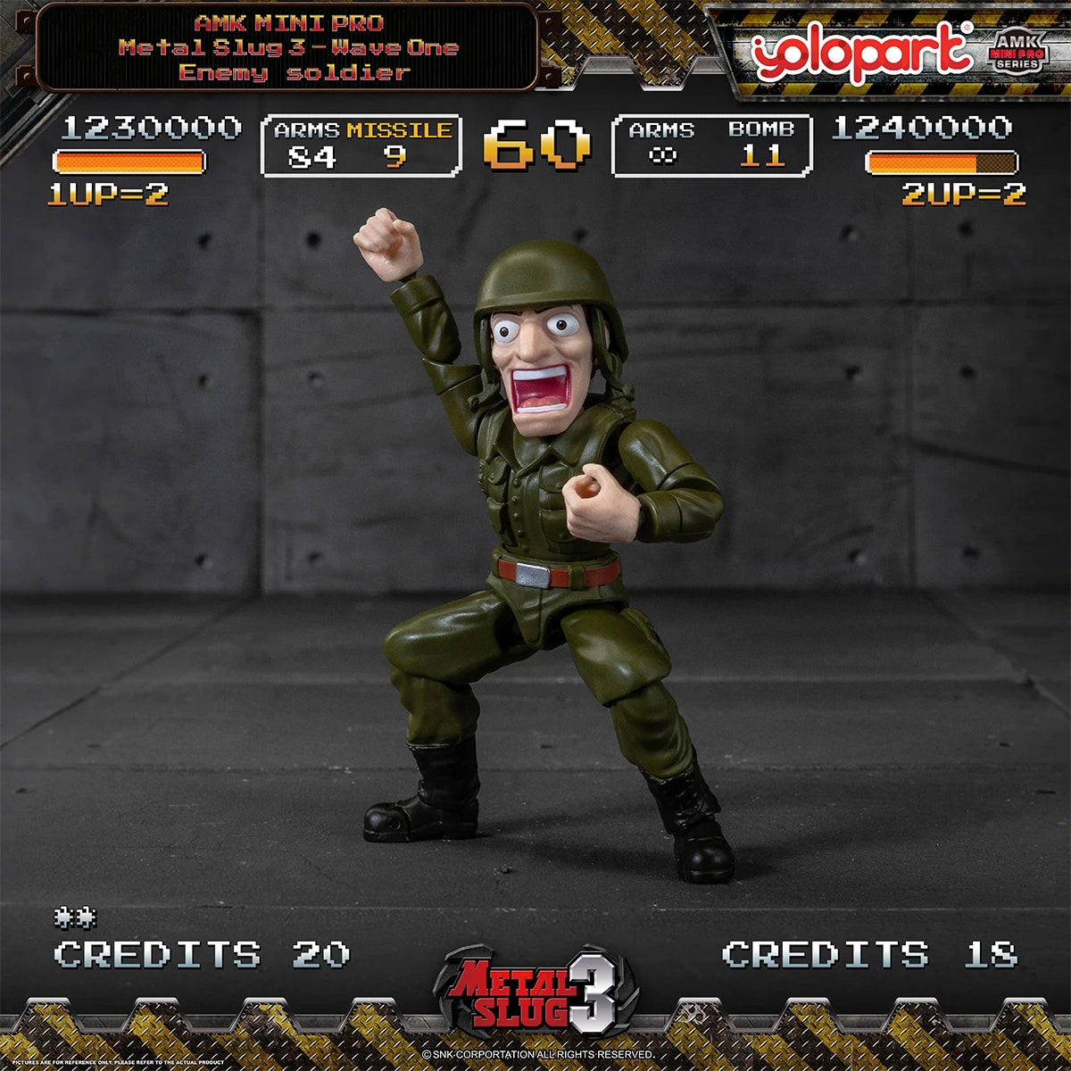 HIPLAY Yolopark AMK MINI Pro Classic Arcade Game Marco Rossi Eri Kasamoto Metal Slug 3 Wave 1 Assembly Model Kits
