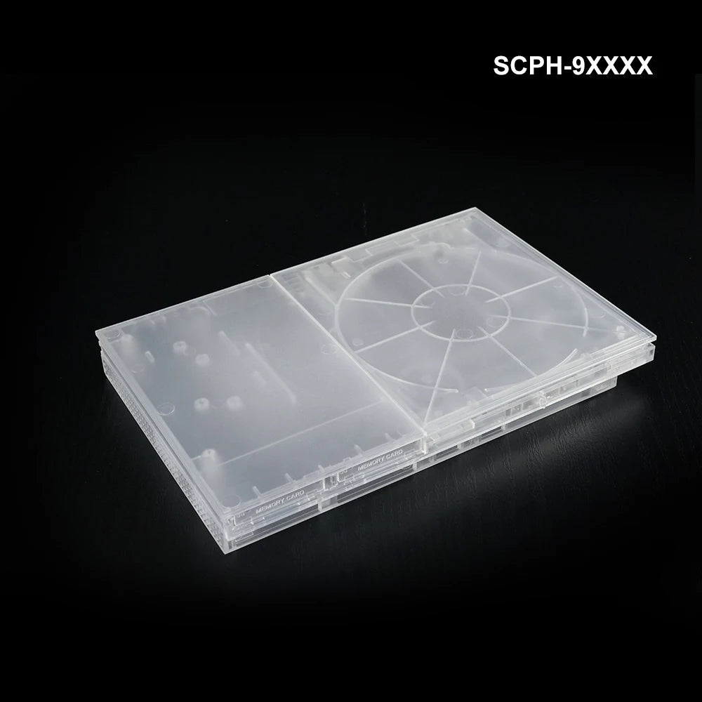 Bitfunx Transparent Replacement Shell Full Housing Case for PlayStation2 Slim for PS2 Slim Game Console