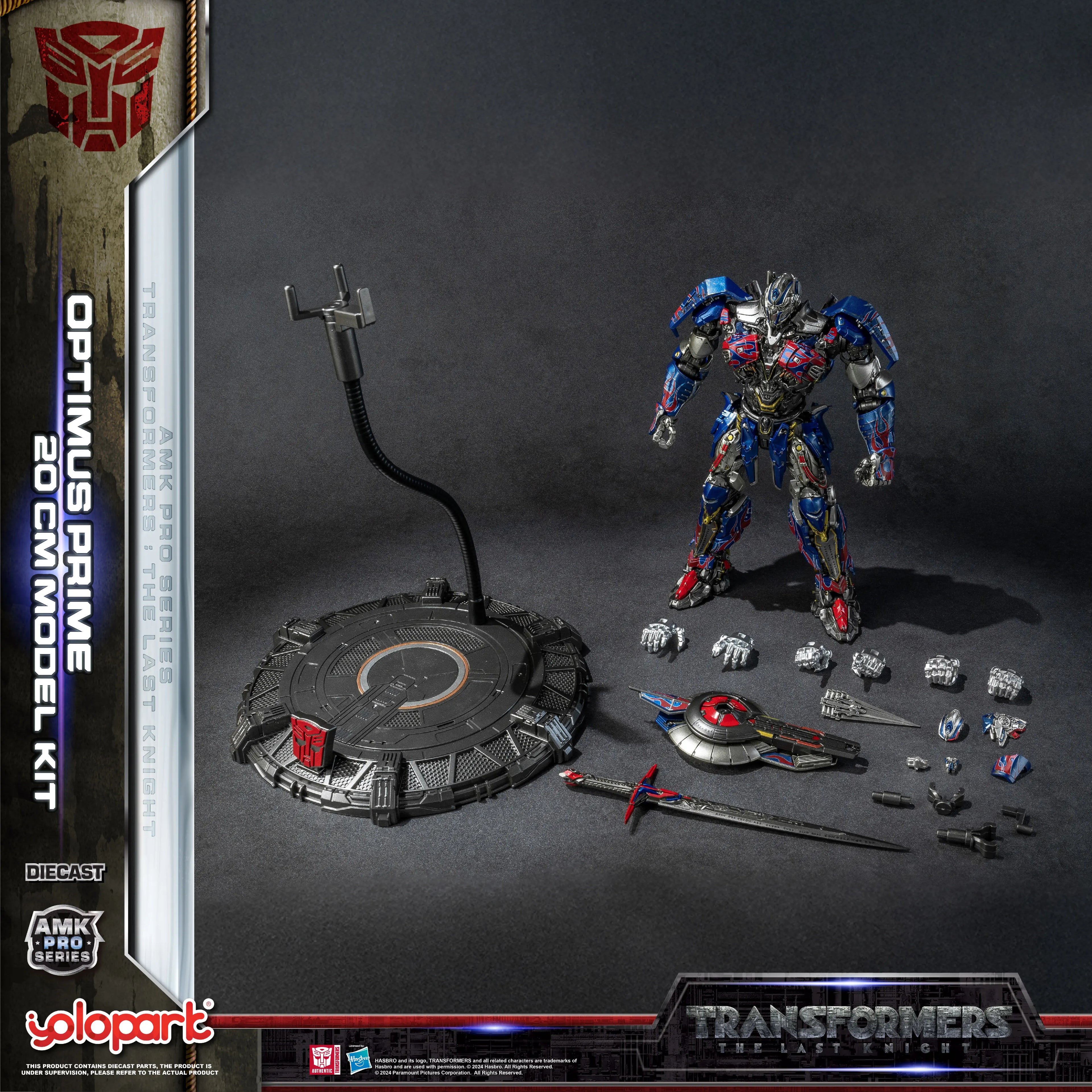 YOLOPARK Transformers Model: The Last Knight AMK PRO Series 20cm Optimus Prime Model Kit Action Figures Toy For Boy Men