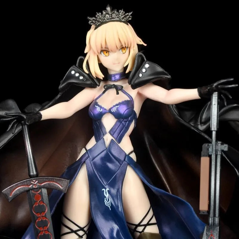 24Cm Fate Stay Night Action Figures Saber Altria Pendragon King Arthur Anime Figure Collect Desktop Decoration Figurine Model