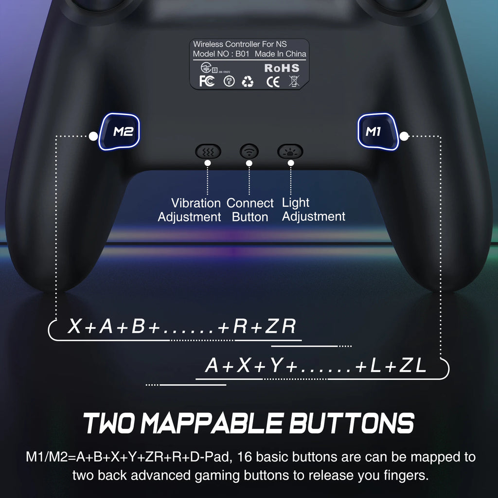 Dinofire Switch 2 Wireless Controller for Switch/Switch OLED/ Lite/Android/IOS/PC Gamepads Multi-Function Joystick