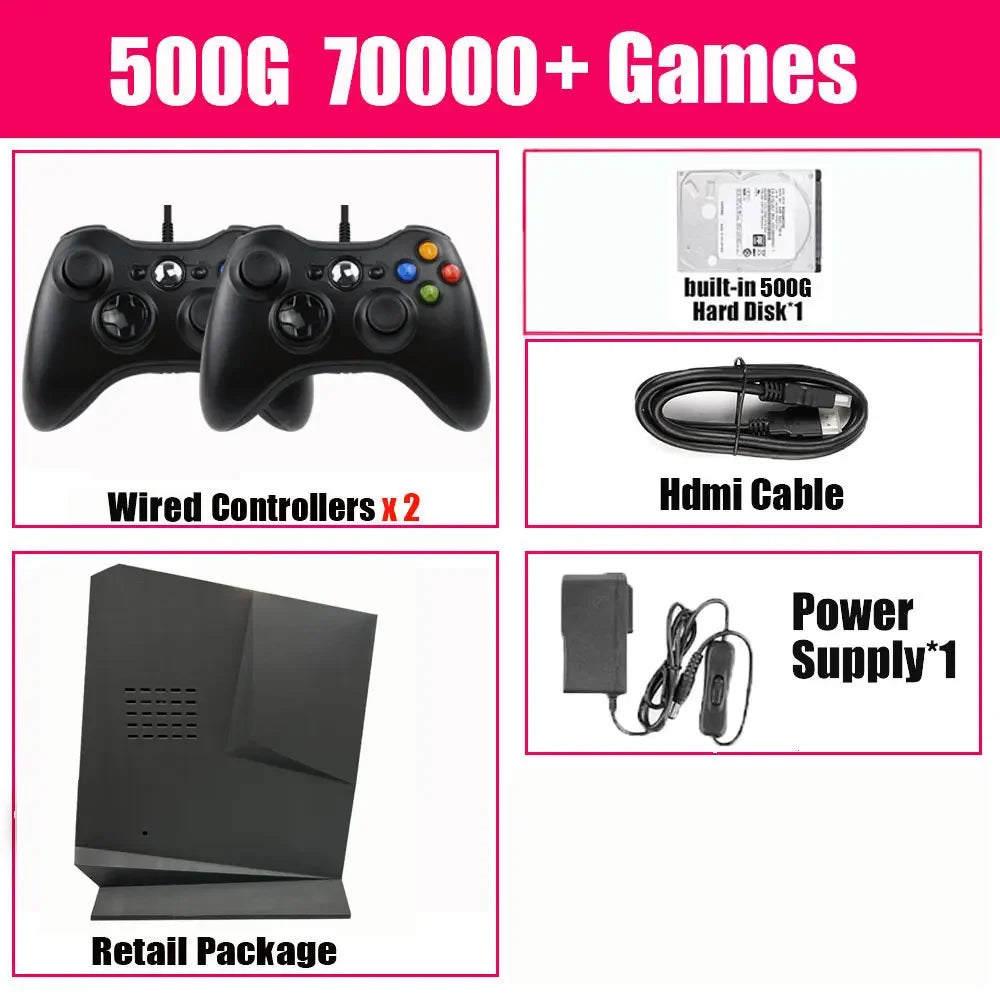 Batocera and Windows 11 Retro Game Box G3 Pro with 16GB RAM and 2TB HDD, featuring over 99,999 games. Compatible with PS2, PS3