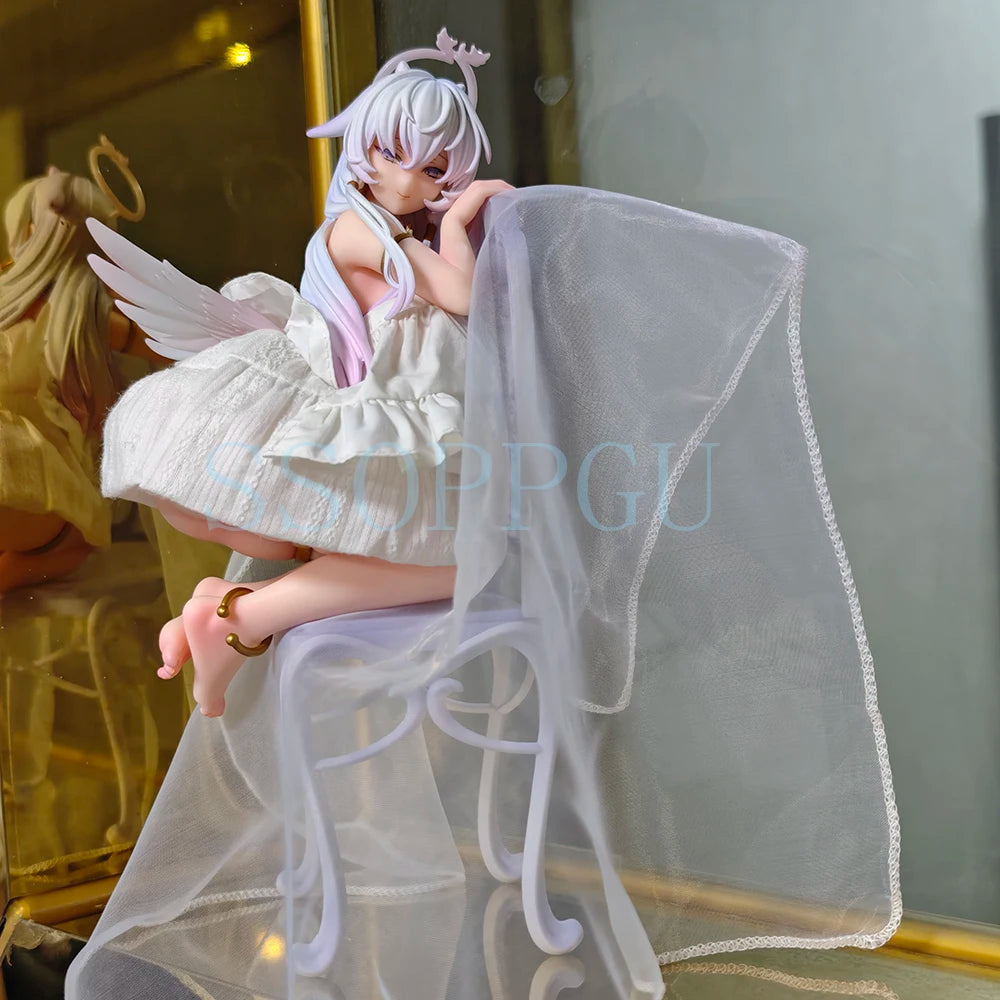 27cm Native Figure HOTVENUS Pure White Angel-chan 1/6 Anime Girl PVC Action Figure Toy GK Statue Adult Collection Model Doll Toy