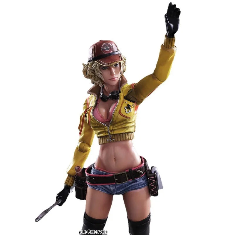 25 cm große, handgefertigte Figur aus Final Fantasy XV, Charakter „Mechanic Cindy Aurum“ (PA Reform Game), Anime-Figur, hübsches Mädchen, Trend-Dekoration, Spielzeug, Geschenk