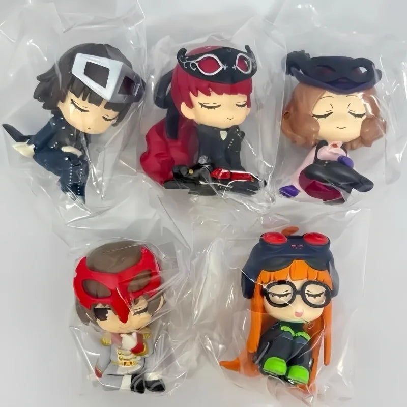 New Persona P5 Action Figure Shoulder To Shoulder Sleeping Posture Model Toy Gashapon Collection Cartoon Desk Decor Xmas Gift