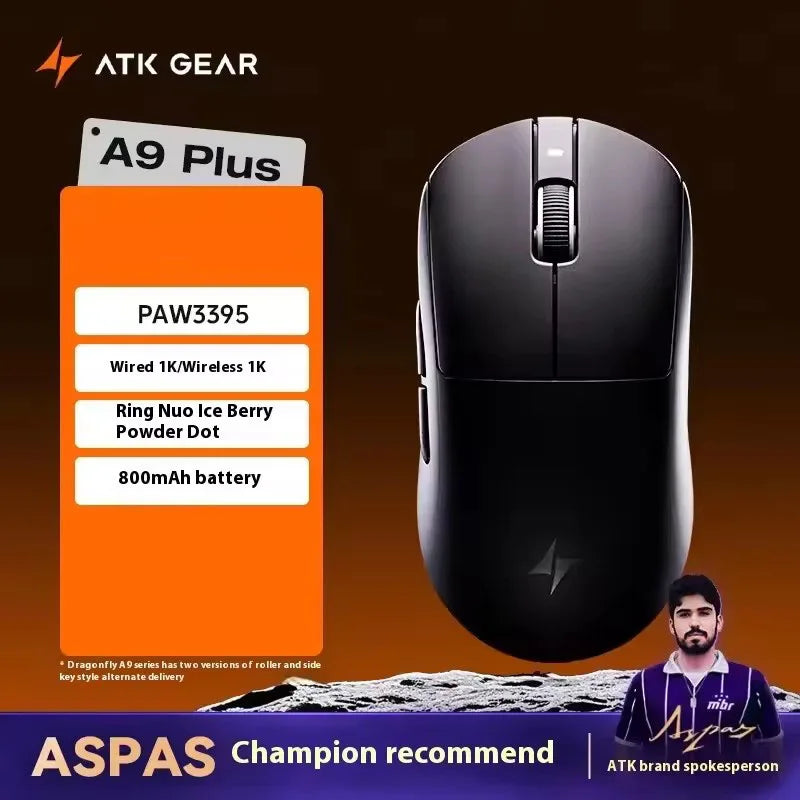 ATK Dragonfly A9 Series Wireless Mouse Tri Mode PAW3950 Nordic52840 8K 53g Lightweight Custom Laptop Gamer PC Gaming Mouse
