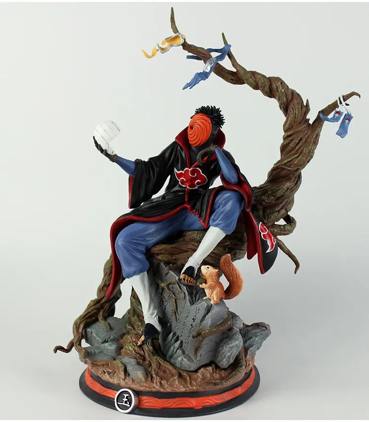 38cm Naruto Akatsuki Zetsu Dual Face Figure Cool PVC Model Statue Anime Collectible Birthday Christmas Boxed Gift Toys for Fans