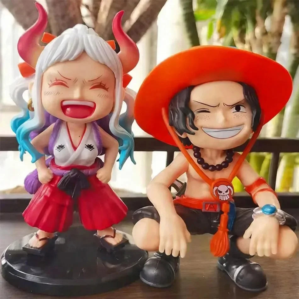 New One Piece Luffy Solon Sanji Ace Yamato Q-version cartoon anime game character figurine children's birthday collection toys