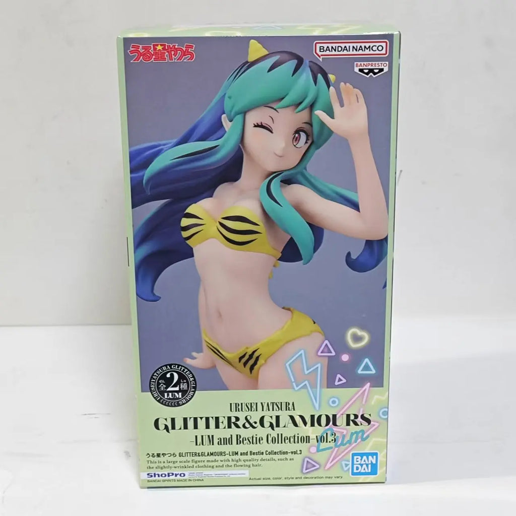 BANDAI Original BANPRESTO Glitter&Glamours Urusei Yatsura 22cm Lum Ronnie Anime Figure Action Figures Model Figurine Toy Look Up