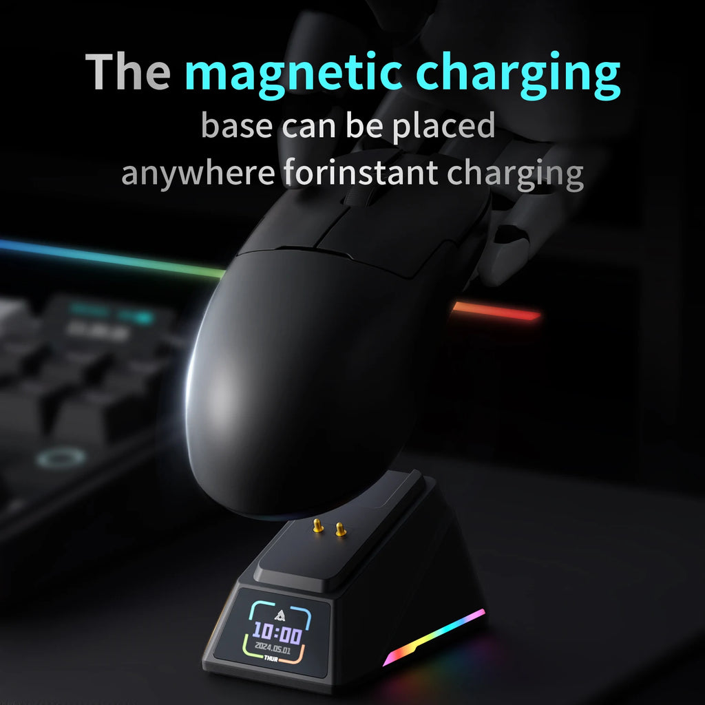 AJ159  Mouse,2.4G/Wired  Lightweight RGB,Magnetic Charging Dock  Gamer Gaming Wireless Mouse