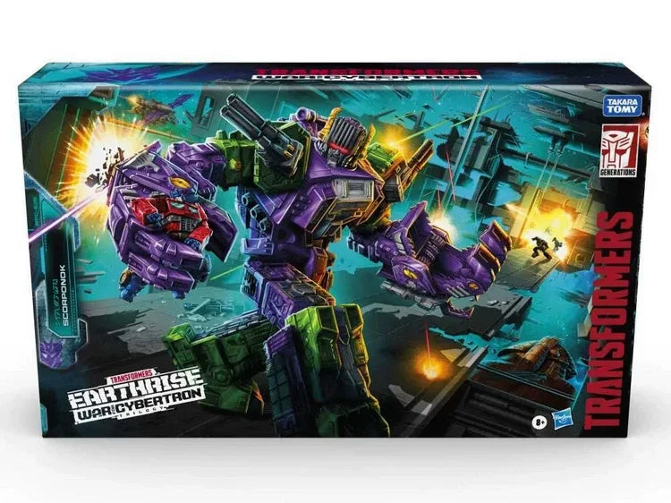 In Stock Original Hasbro Transformers War for Cybertron Earthrise WFC-E25 Scorponok Titan Class Articulated Super Action