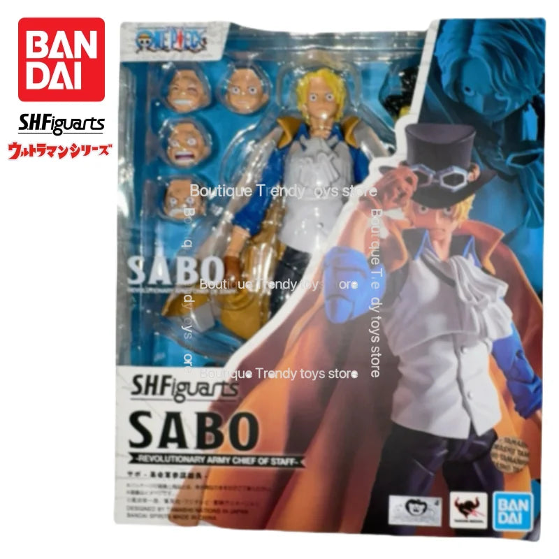 In Stock Bandai Original S H Figuarts One Piece Sabo Action Figure Model Doll Brand New Boxed Anime Characters Toys Model Garage