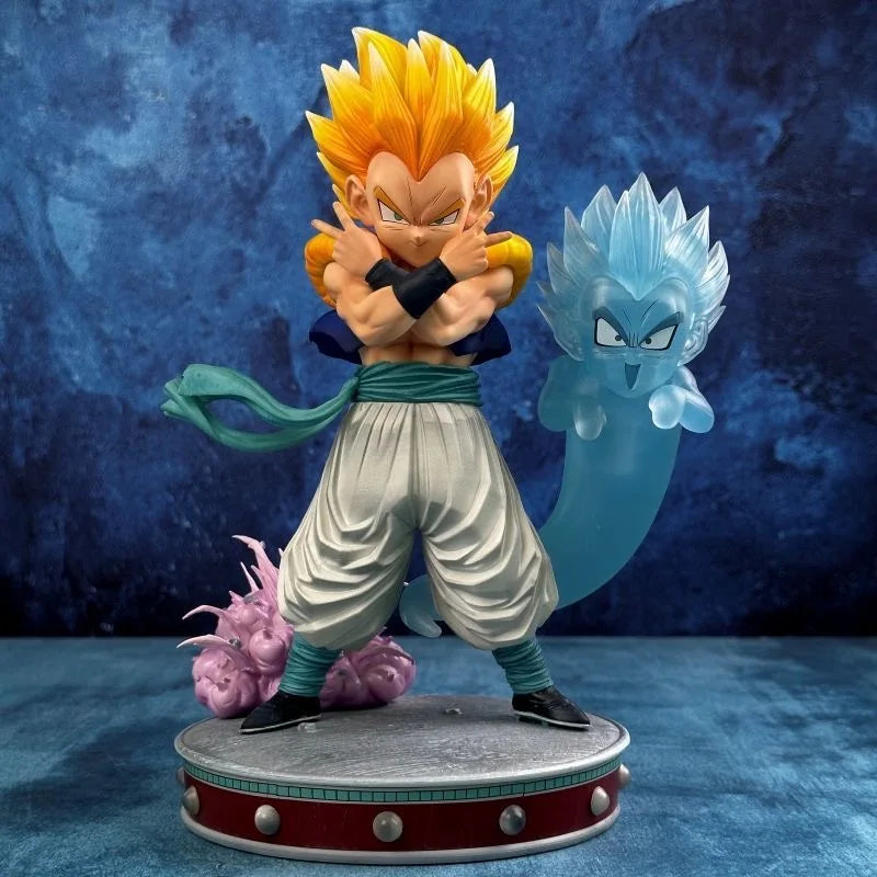 Dragon Ball Z Gotenks Ssj3 Figur Super Saiyajin 3 Gotenks Actionfiguren 25 cm PVC-Statue Sammlung Modell Spielzeug für Kinder Geschenke