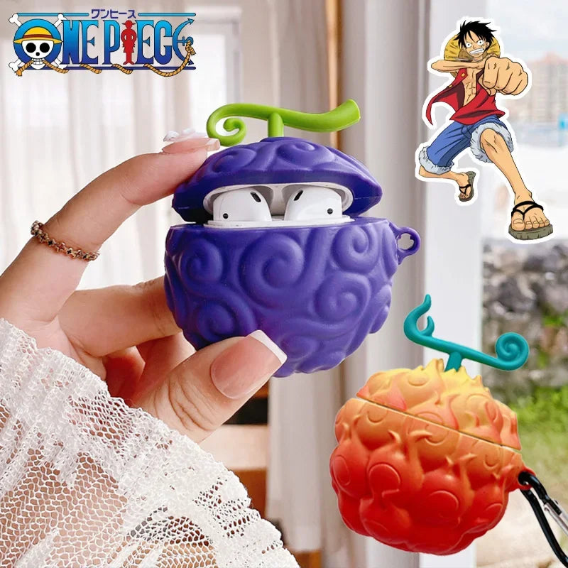 Anime ONE PIECE Luffy Devil Fruit Silikonhülle für AirPods 1 2 3 Pro Bluetooth-Headset Anti-Drop-Shell Zubehör Geschenke