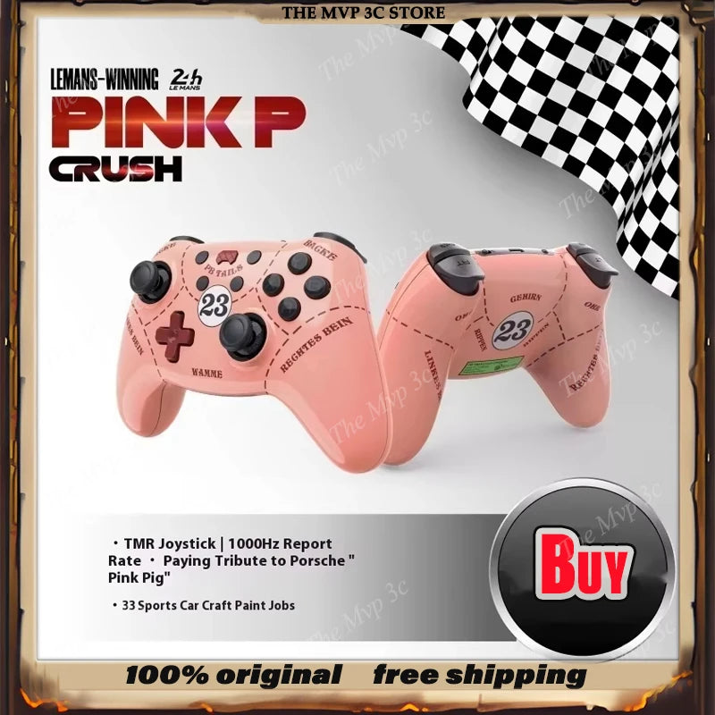 PB TAILS Crush550 Wireless Game Controller TMR Joystick Hall Trigger RGB 1000hz Gamepad Magcase Turbo Mode For PC Steam Gift