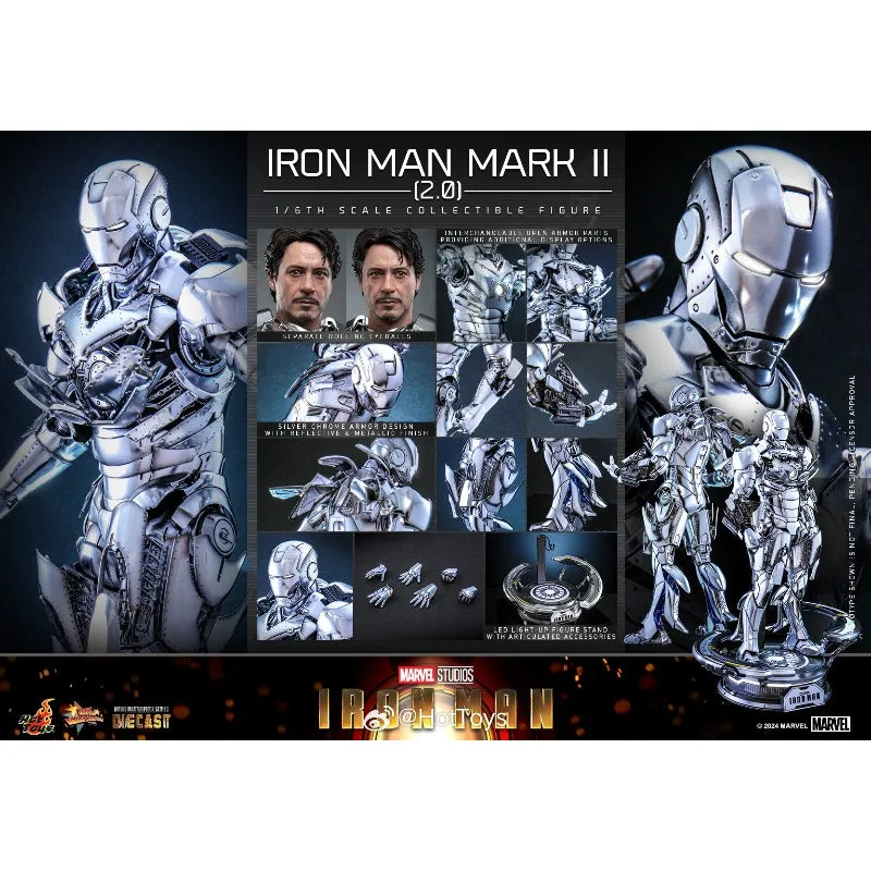 Special Offer In Stock HOTTOYS HT 1/6 Die-cast Alloy Iron Man Mark 2 MK2 2.0 MMS733D59 Action Figure Toy Gift Collection for