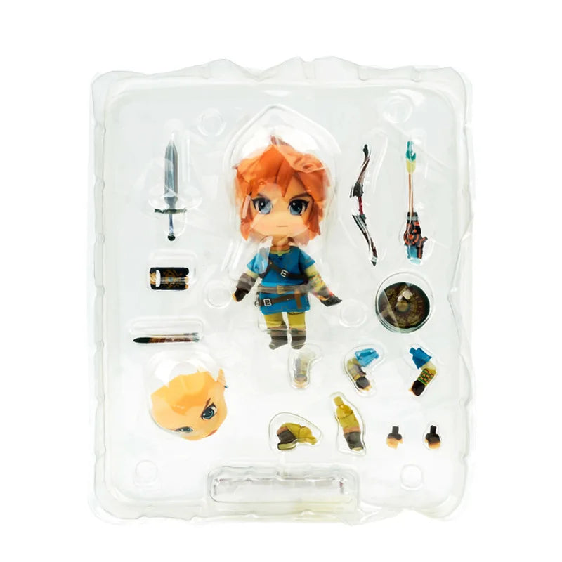 10cm #1212 The Legend of Zelda:Breath of The Wild Zelda Action  Figure #733-DX Link Anime Figure PVC Collection Model Doll Toys