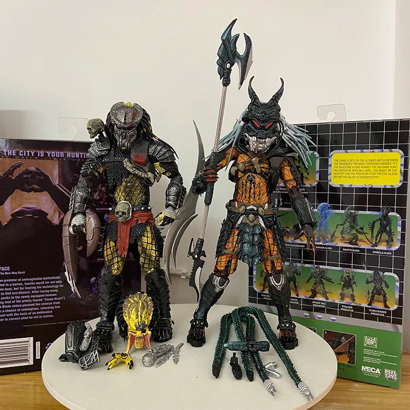 NECA Concrete Jungle Action Figure Warrior Hunter Chief Alien VS Predator Scarface Predator Deluxe Collectable Toy Gifts Dolls