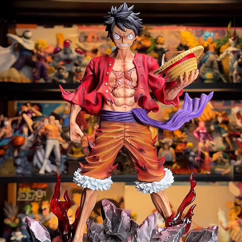 One Piece Luffy Anime Figure Four Emperors Monkey D. Luffy 24cm Action Figurine Pvc Collectible Model Doll Toys