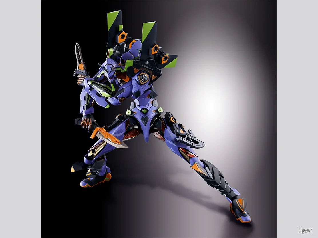 In Stock Original Bandai EVANGELION METAL BUILD EVA-01 30th with the spear of Gaius Character Model Toy Gift Collection