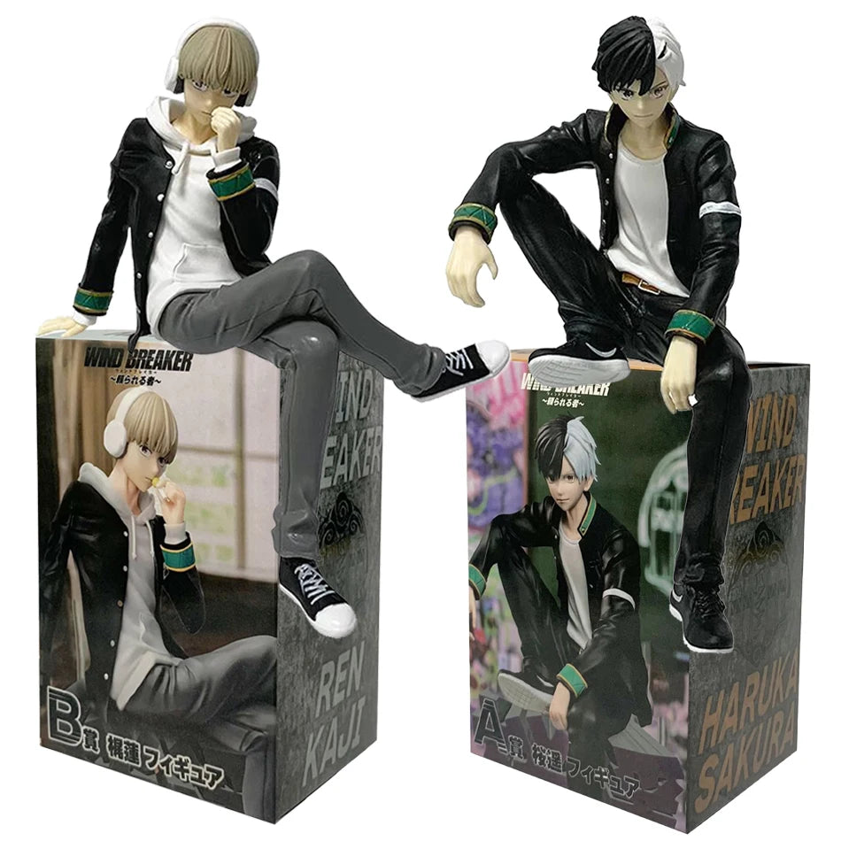 15CM Anime WIND BREAKER Sakura Haruka Figure Kaji Ren Noodle Stopper Figure Sitting Model Toy Gifts Doll Aciton Figure