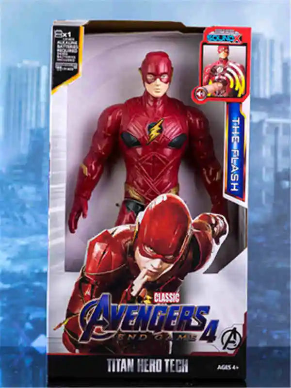 High Quality 30cm Marvel Avenger Toy Thanos Spiderman Iron Man Captain America Thor Black Panther Sound And Light Holiday Gifts