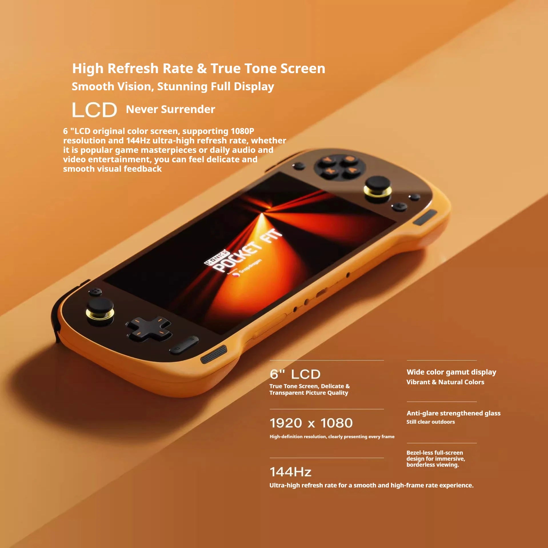 in stock Ayaneo KONKR Pocket FIT Android Game Console Gen3 6Inch 1080P 144Hz LCD 8000mAh Hall-Effect Joystick/Trigger Consoles