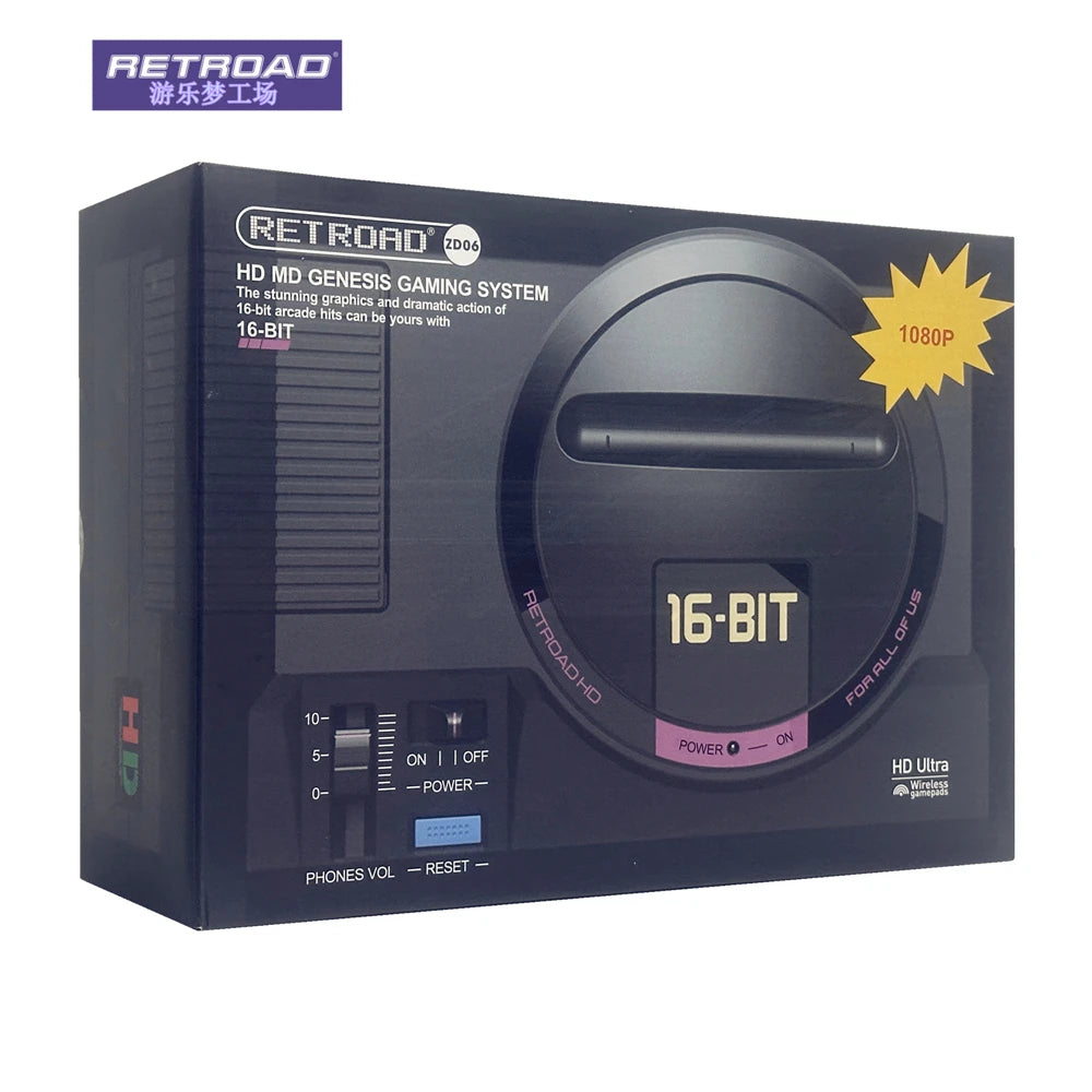 New for RETROAD HD Ultra 1080P for Genessis Mega Drive System Play NTSC /PAL  Game Cartridge Original Size ( Include 450games)