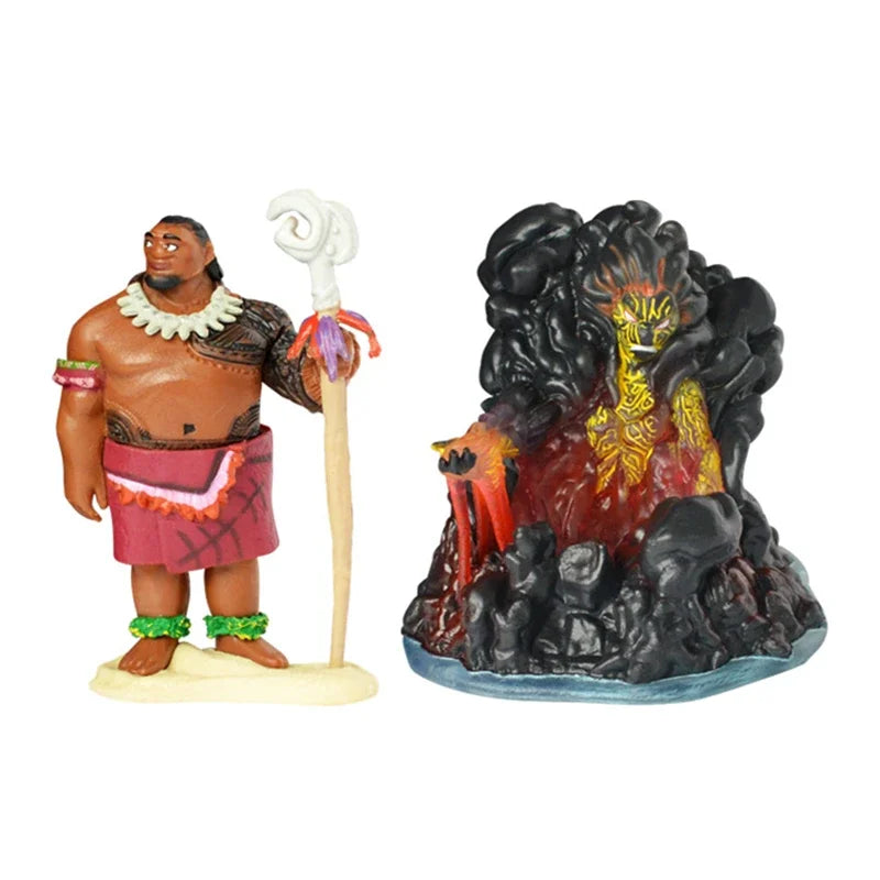 10 teile/satz Cartoon Moana Prinzessin Legende Vaiana Maui Chef Tui Tala Heihei Pua Action Figure Decor Spielzeug für Kinder Geburtstag Geschenk